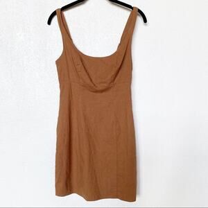 Urban Outfitters Linen Blend Brown Dress Size XS